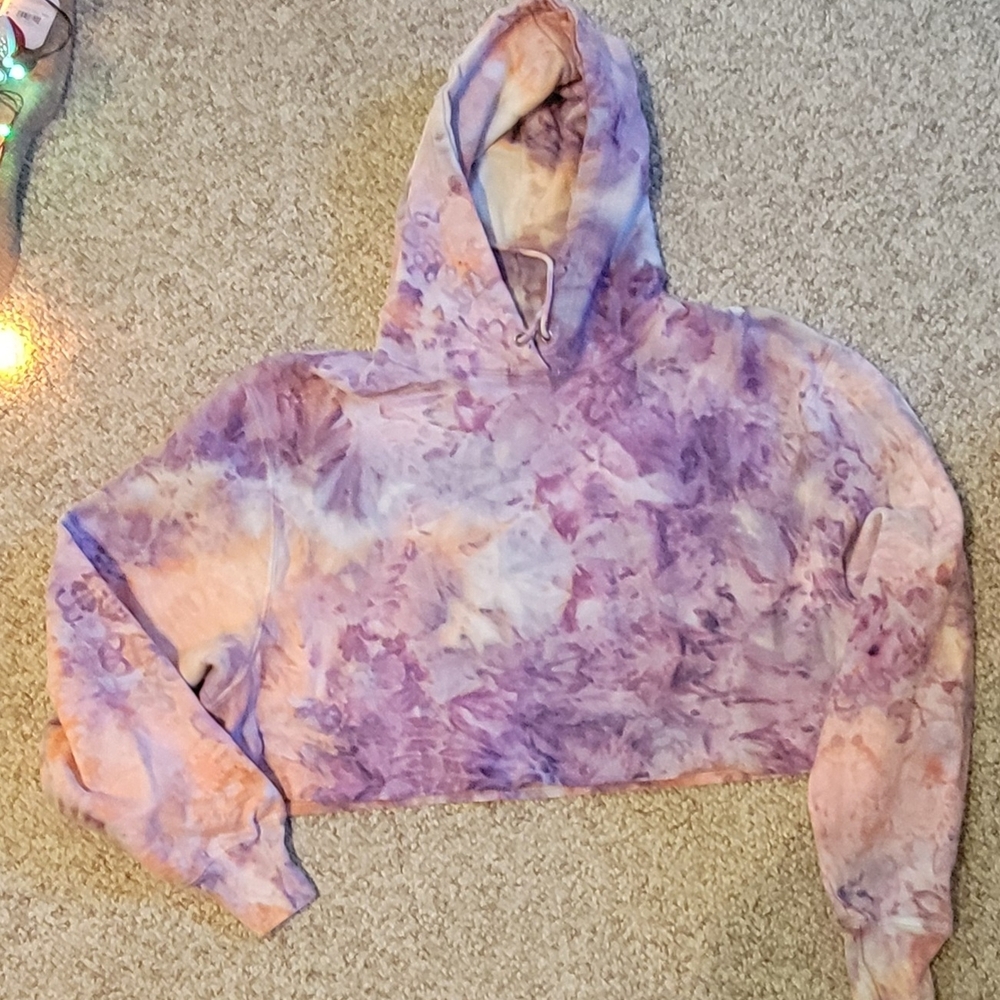 3/Set Of THREE Colorful Tie-Dye Cropped Champion Hoodies - Picture 7 of 16